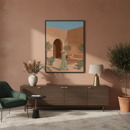 Minimalist Mediterranean Woman - Fine Art