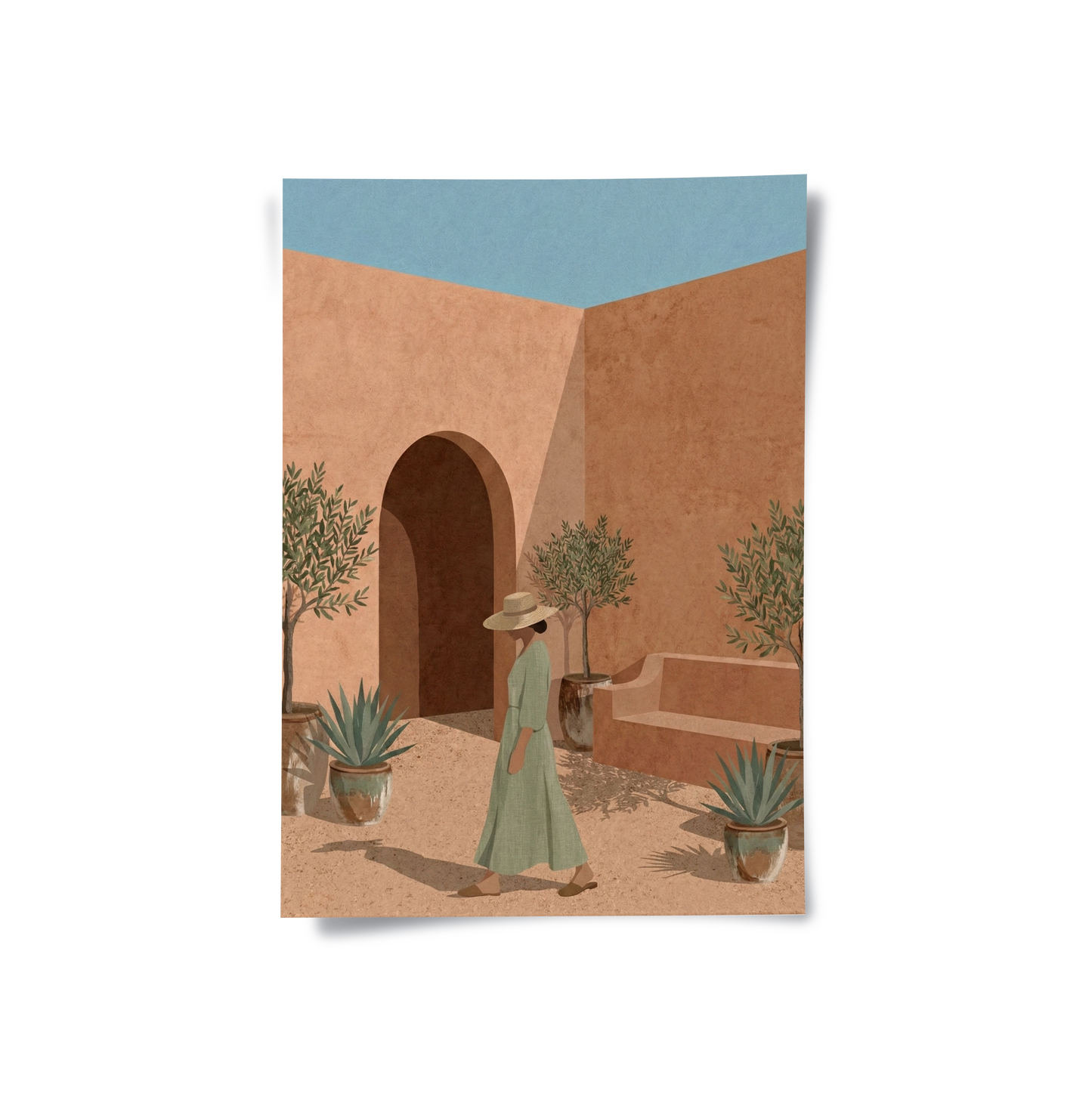 2Minimalist Mediterranean Woman - Poster