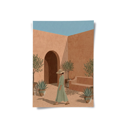 Minimalist Mediterranean Woman - Poster