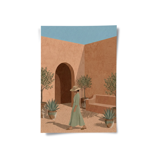 Minimalist Mediterranean Woman - Poster