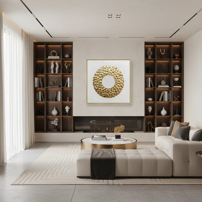 Minimalist Metallic Circle Painting #MMCI440
