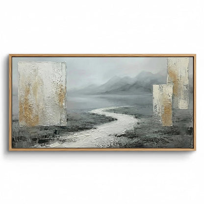 Minimalist Misty Mountain Painting #MMMO330