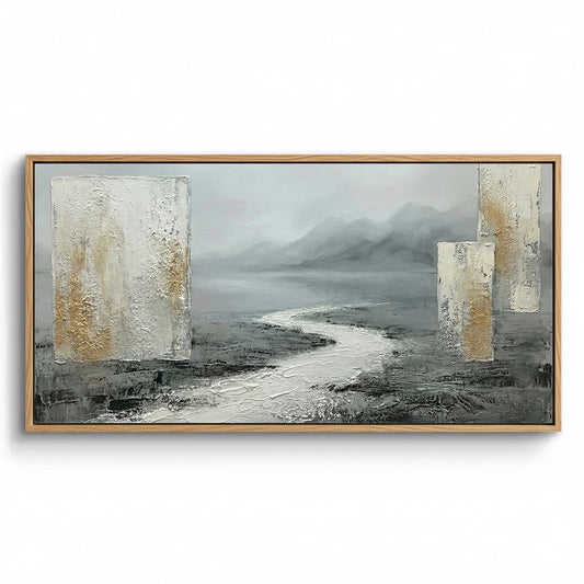 Minimalist Misty Mountain Painting #MMMO330