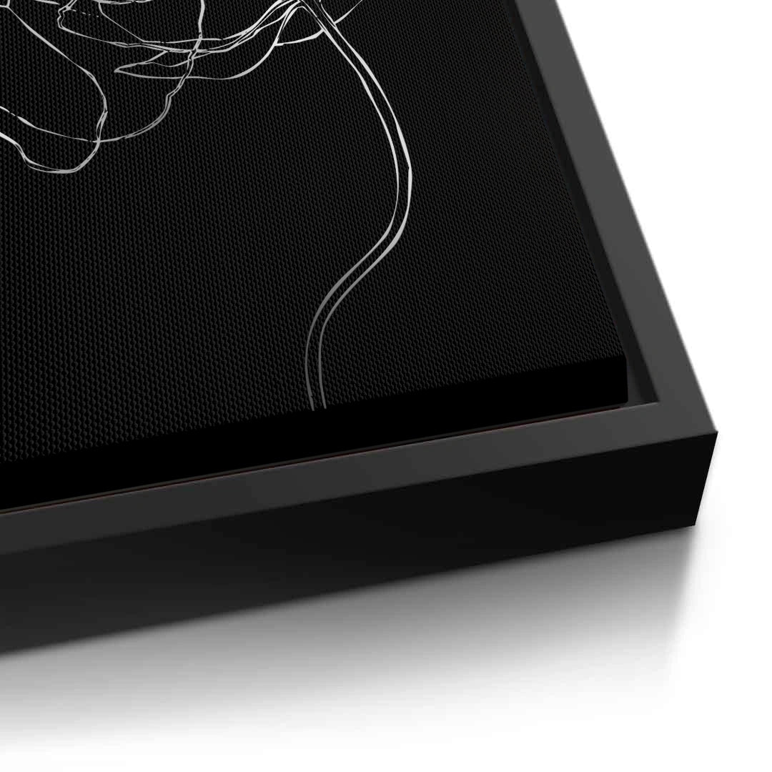 2Minimalist Monochrome Floral - Canvas