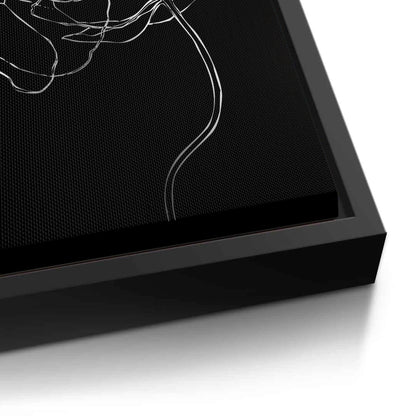 Minimalist Monochrome Floral - Canvas