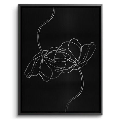 Minimalist Monochrome Floral - Canvas