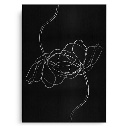 Minimalist Monochrome Floral - Canvas