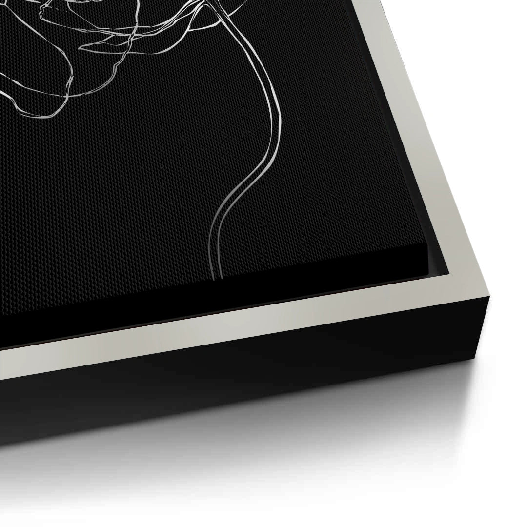 2Minimalist Monochrome Floral - Canvas