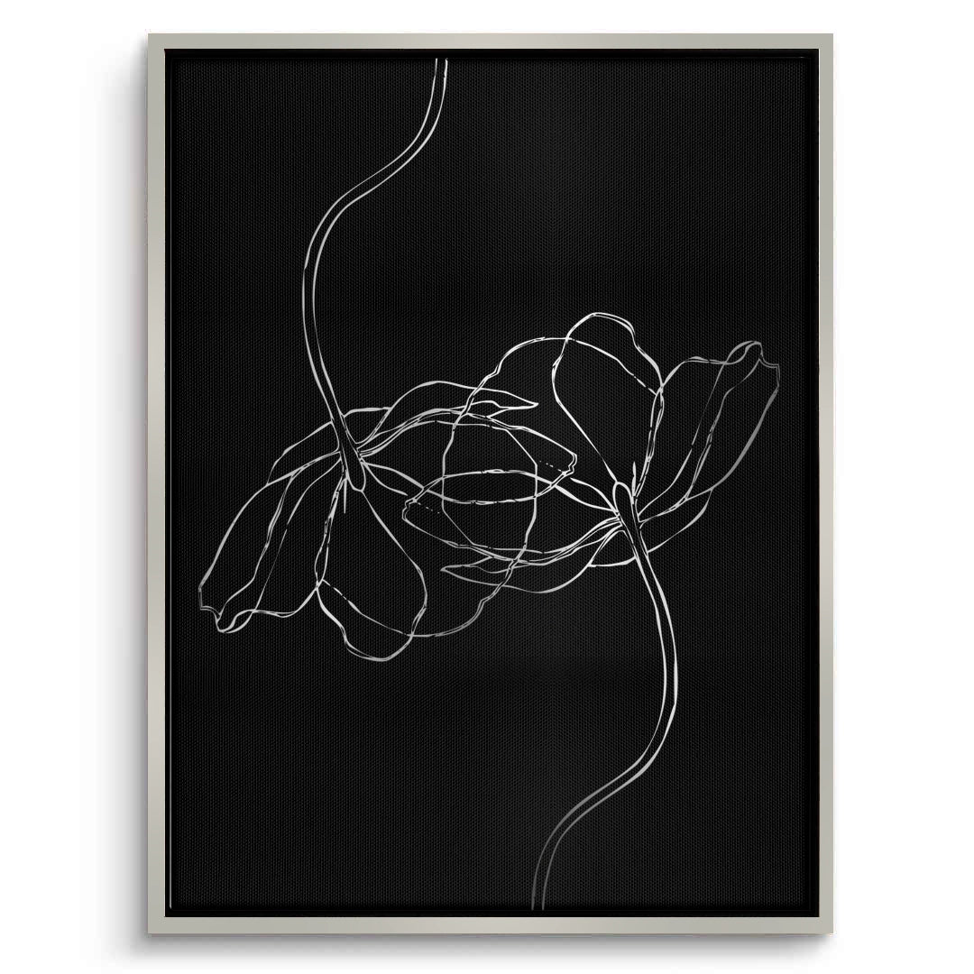 2Minimalist Monochrome Floral - Canvas