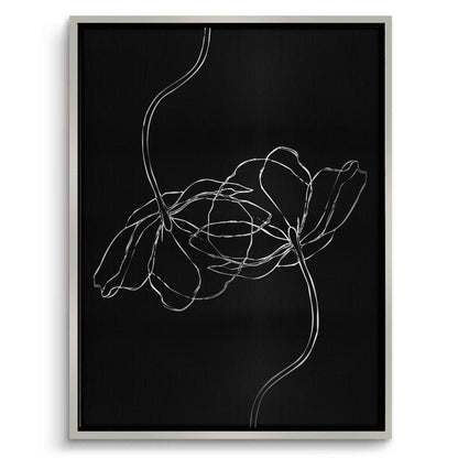 Minimalist Monochrome Floral - Canvas