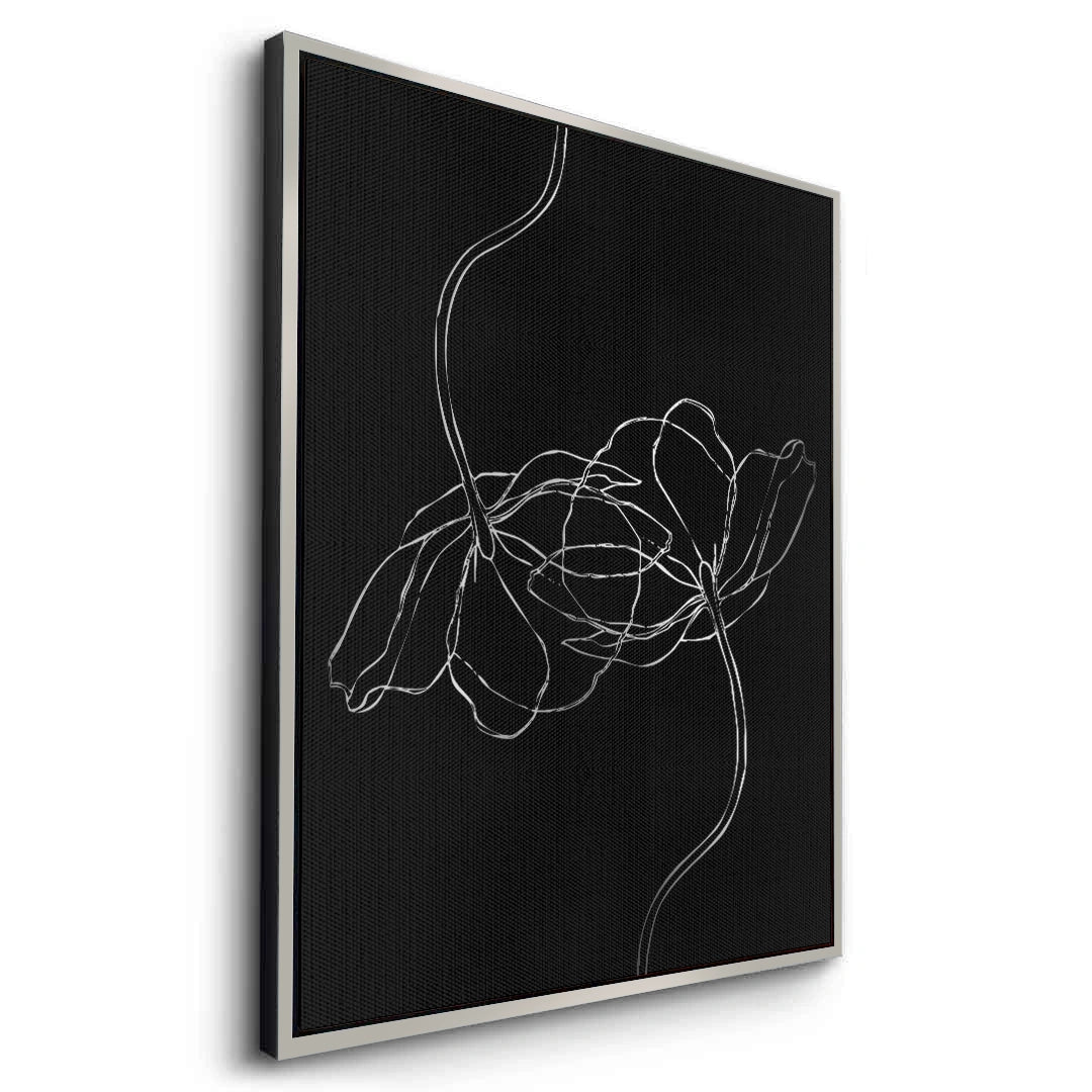 2Minimalist Monochrome Floral - Canvas