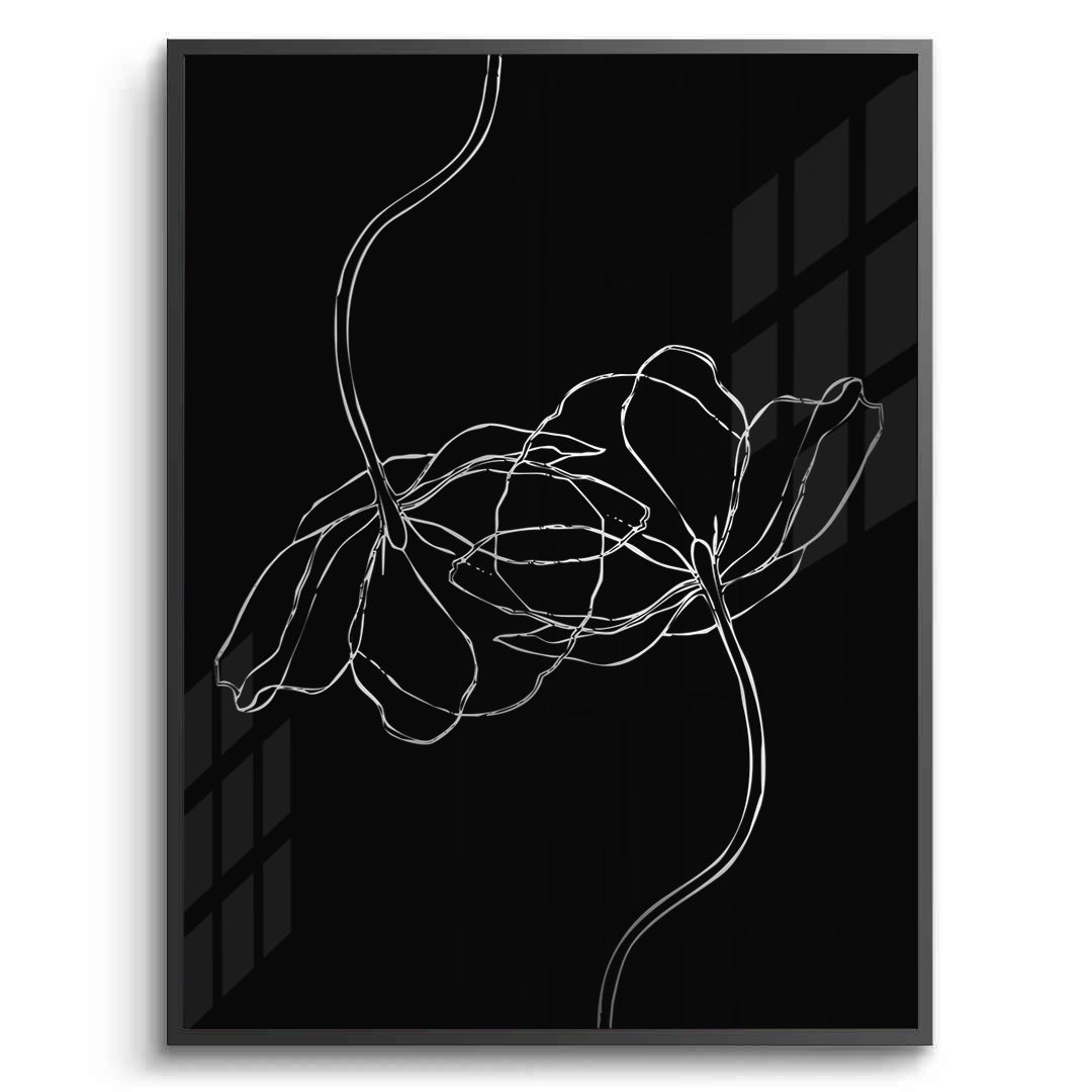 2Minimalist Monochrome Floral - Fine Art