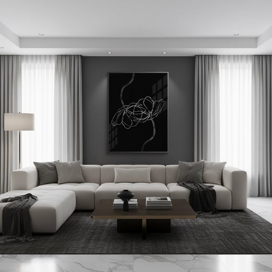 Minimalist Monochrome Floral - Fine Art