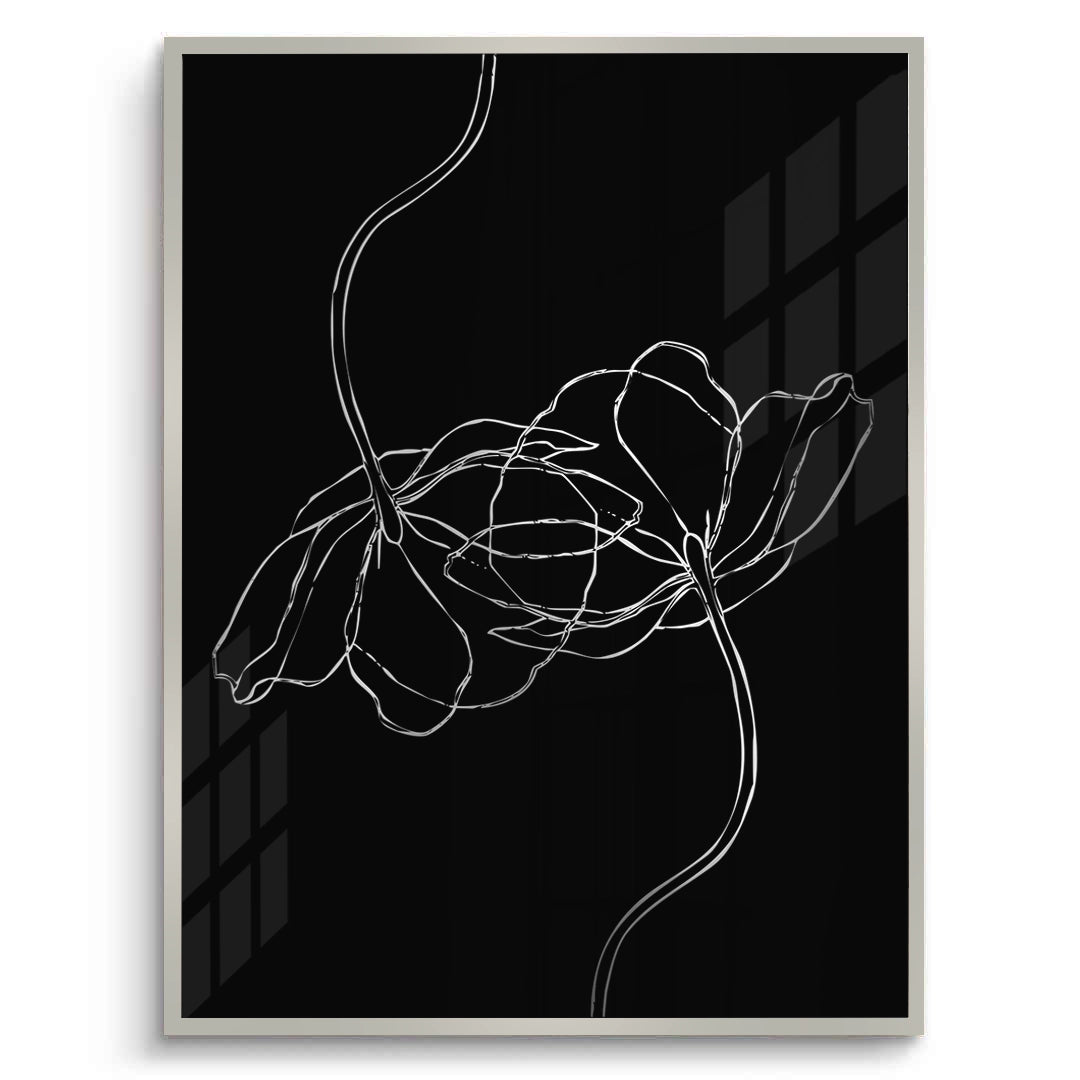 2Minimalist Monochrome Floral - Fine Art
