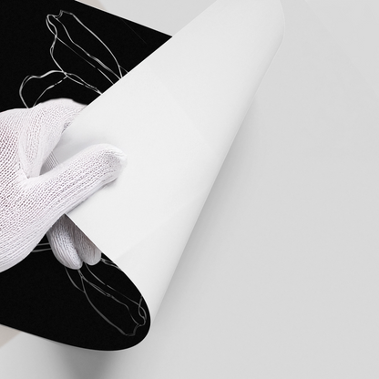 Minimalist Monochrome Floral - Poster