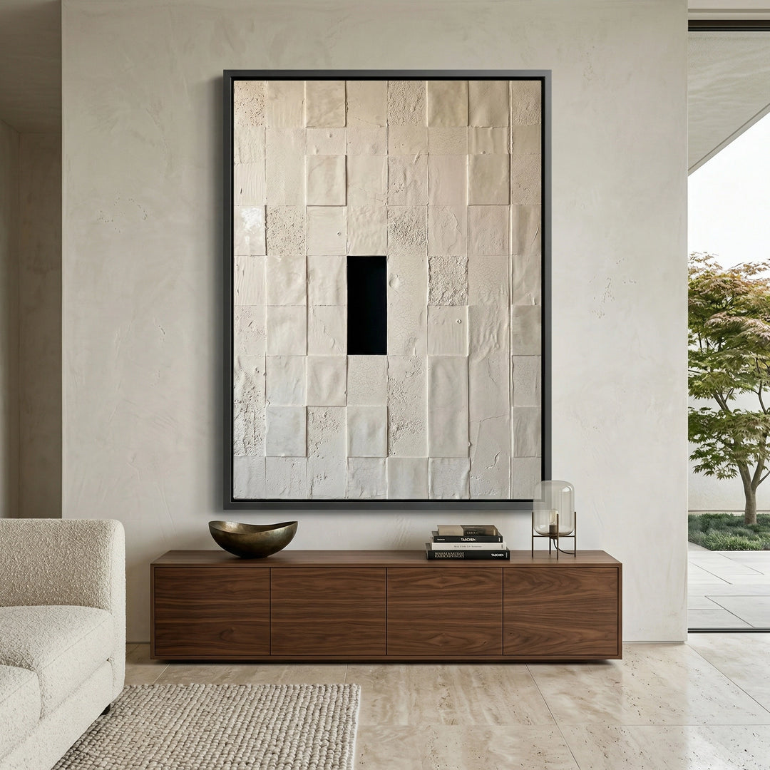 Minimalist Monolith minimalist wall decor, elegant abstract lines, upscale UAE home accent