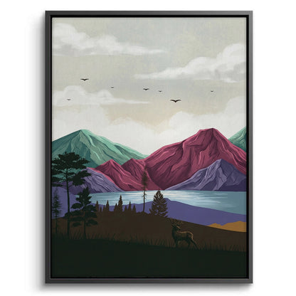 Minimalist Mountain Landscape - Canvas