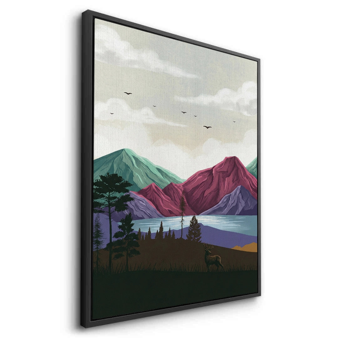 2Minimalist Mountain Landscape - Canvas