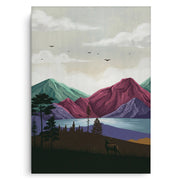 Minimalist Mountain Landscape - Canvas