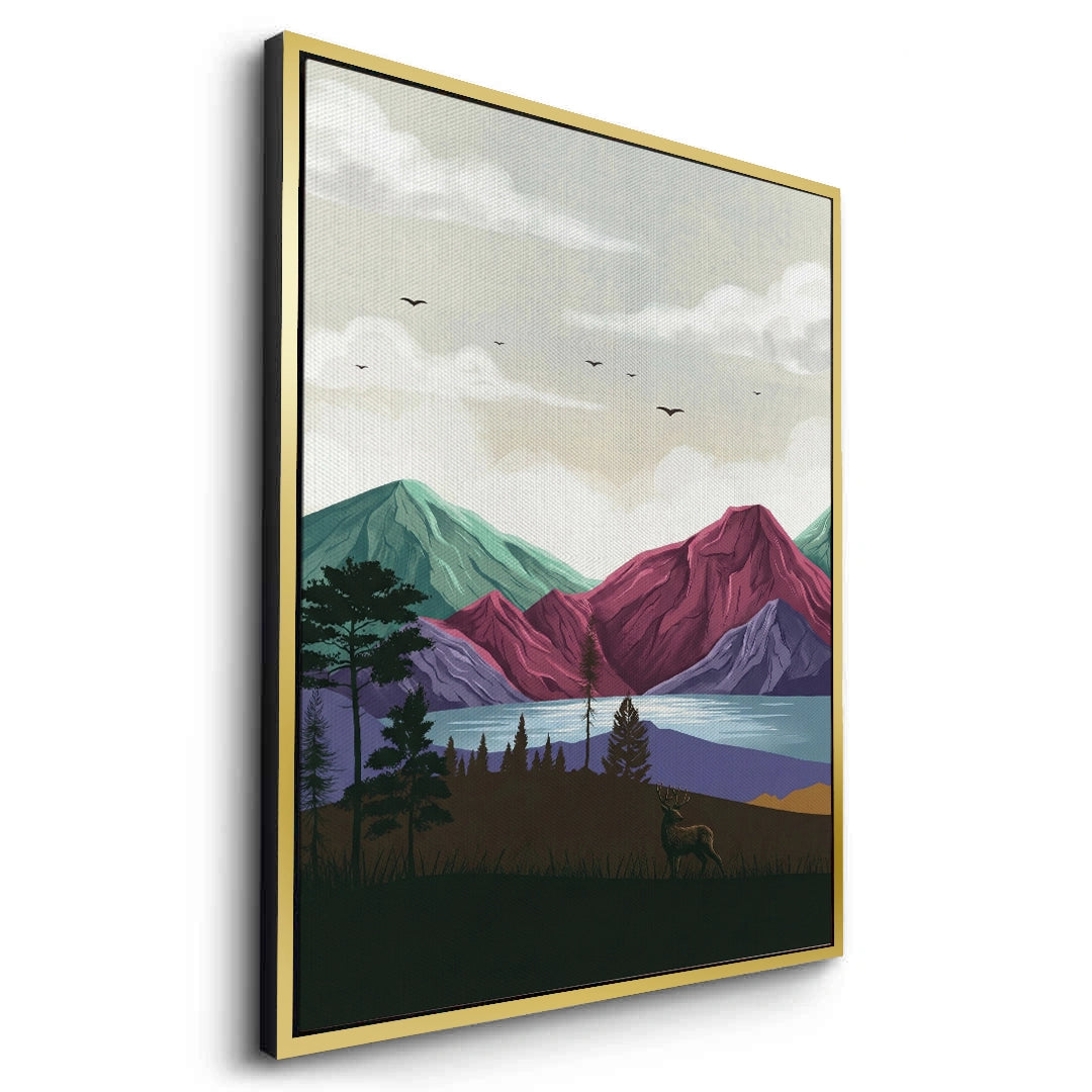2Minimalist Mountain Landscape - Canvas