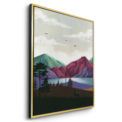 Minimalist Mountain Landscape - Canvas