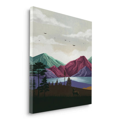Minimalist Mountain Landscape - Canvas