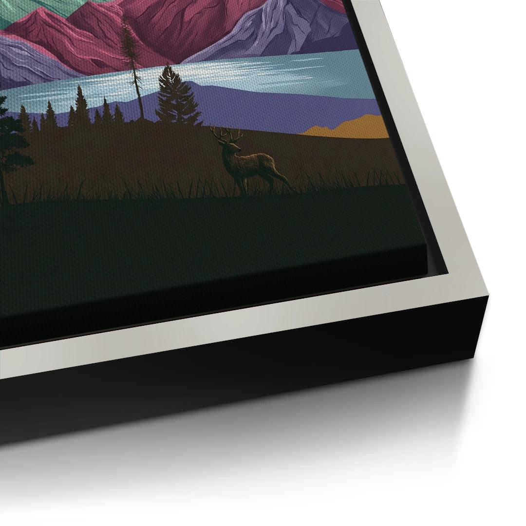 2Minimalist Mountain Landscape - Canvas