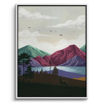 Minimalist Mountain Landscape - Canvas