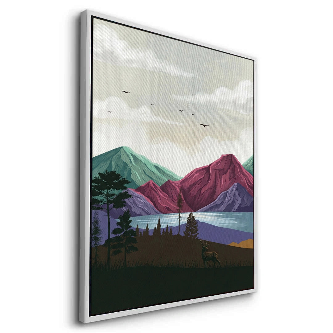 2Minimalist Mountain Landscape - Canvas