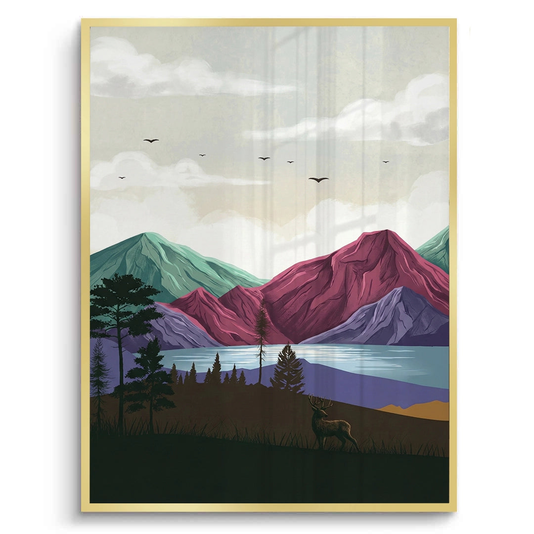 2Minimalist Mountain Landscape - Fine Art