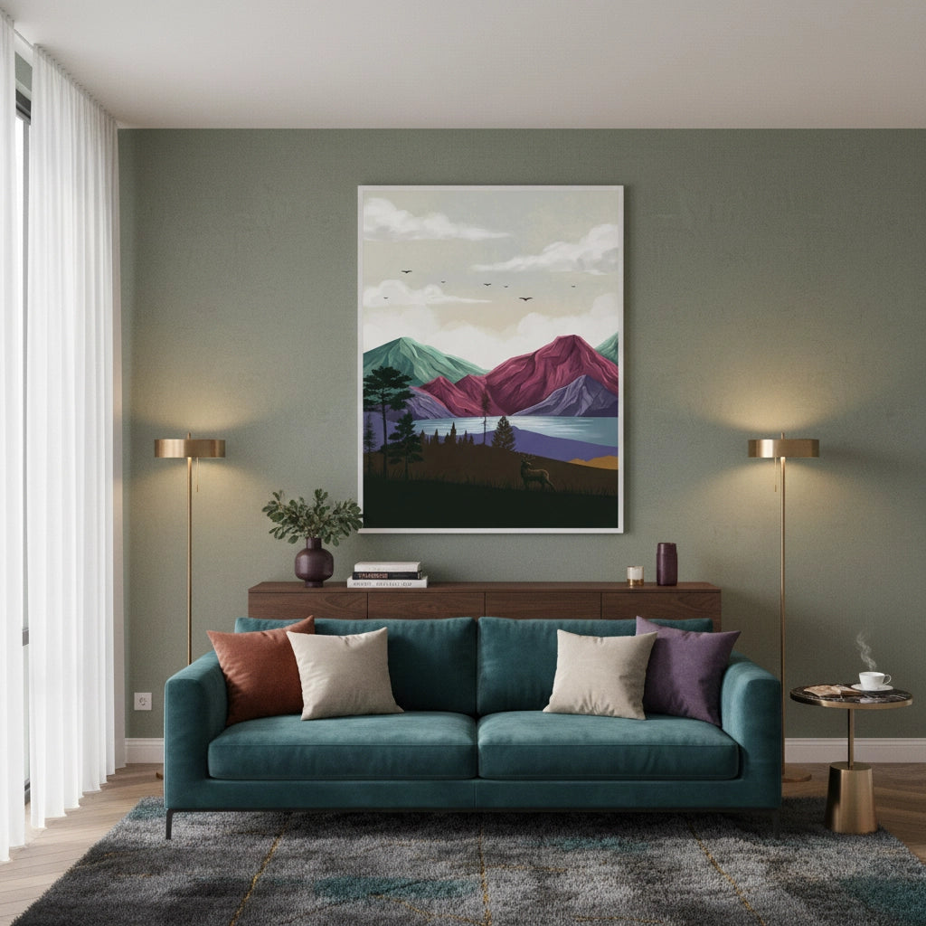 Minimalist Mountain Landscape - Fine Art