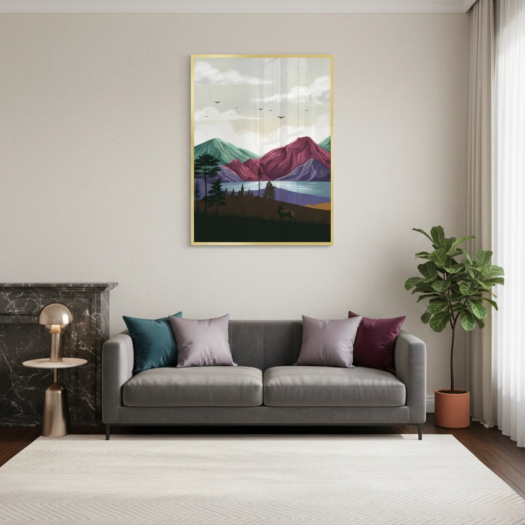2Minimalist Mountain Landscape - Fine Art