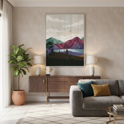 Minimalist Mountain Landscape - Fine Art