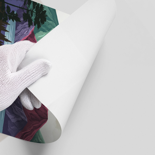 Minimalist Mountain Landscape - Poster