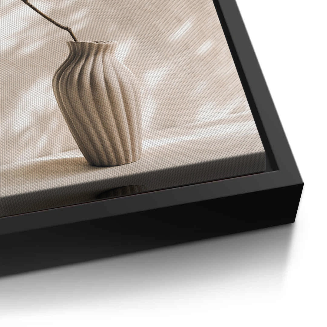 2Minimalist Neutral Ceramic Vase - Canvas