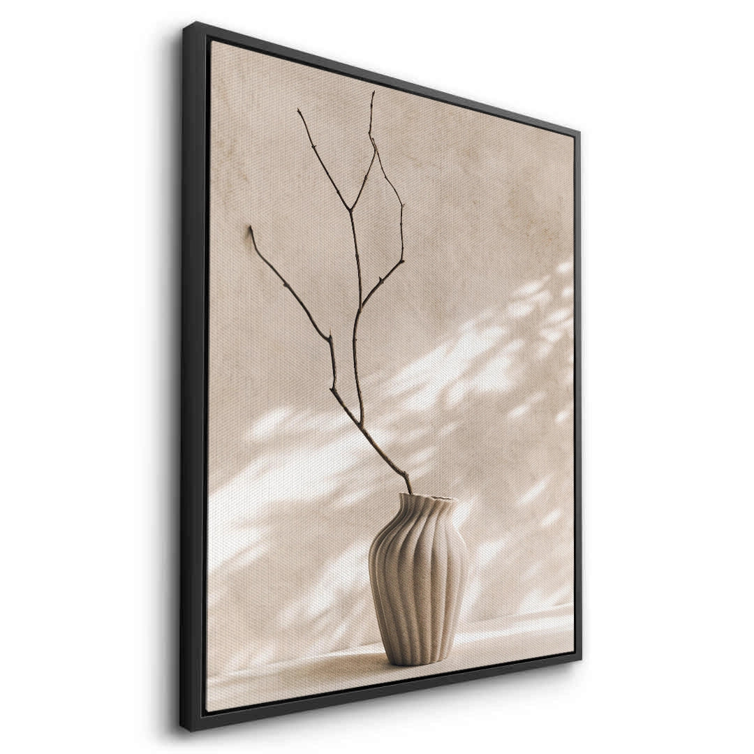 2Minimalist Neutral Ceramic Vase - Canvas
