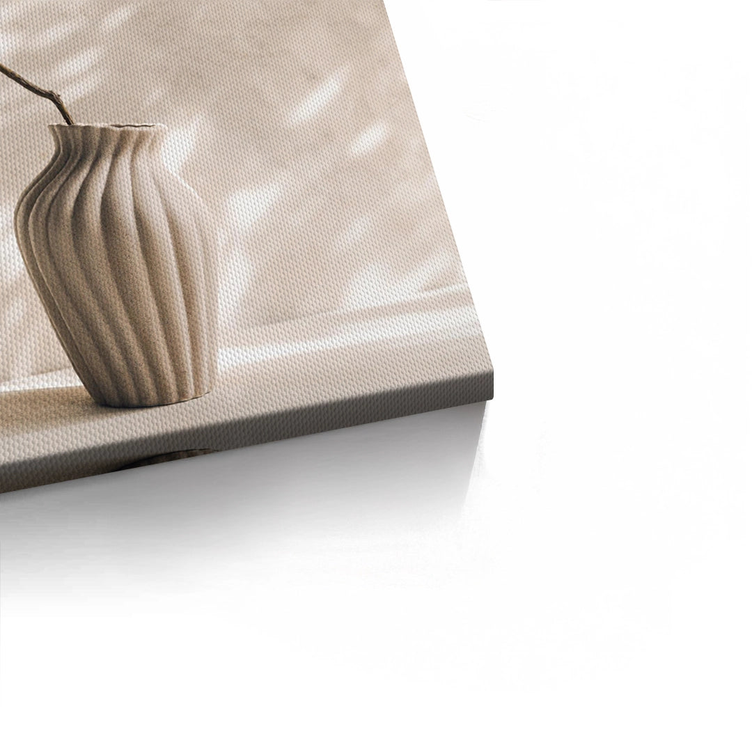 2Minimalist Neutral Ceramic Vase - Canvas