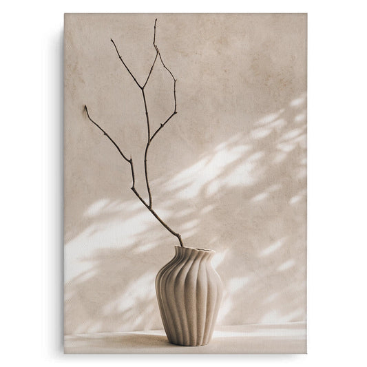 Minimalist Neutral Ceramic Vase - Canvas