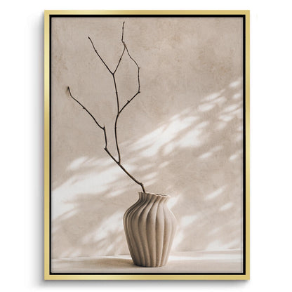 Minimalist Neutral Ceramic Vase - Canvas