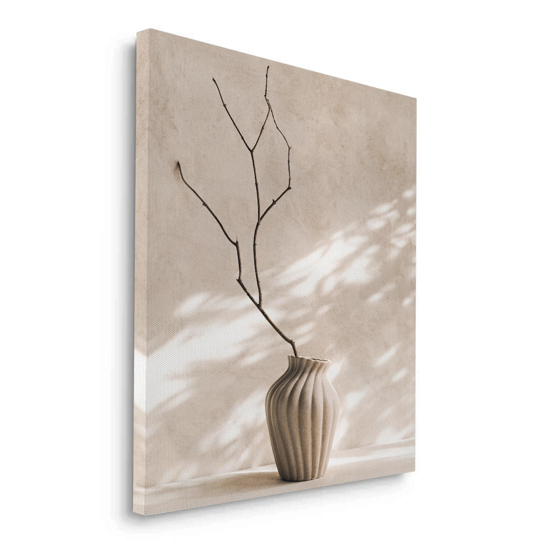 2Minimalist Neutral Ceramic Vase - Canvas