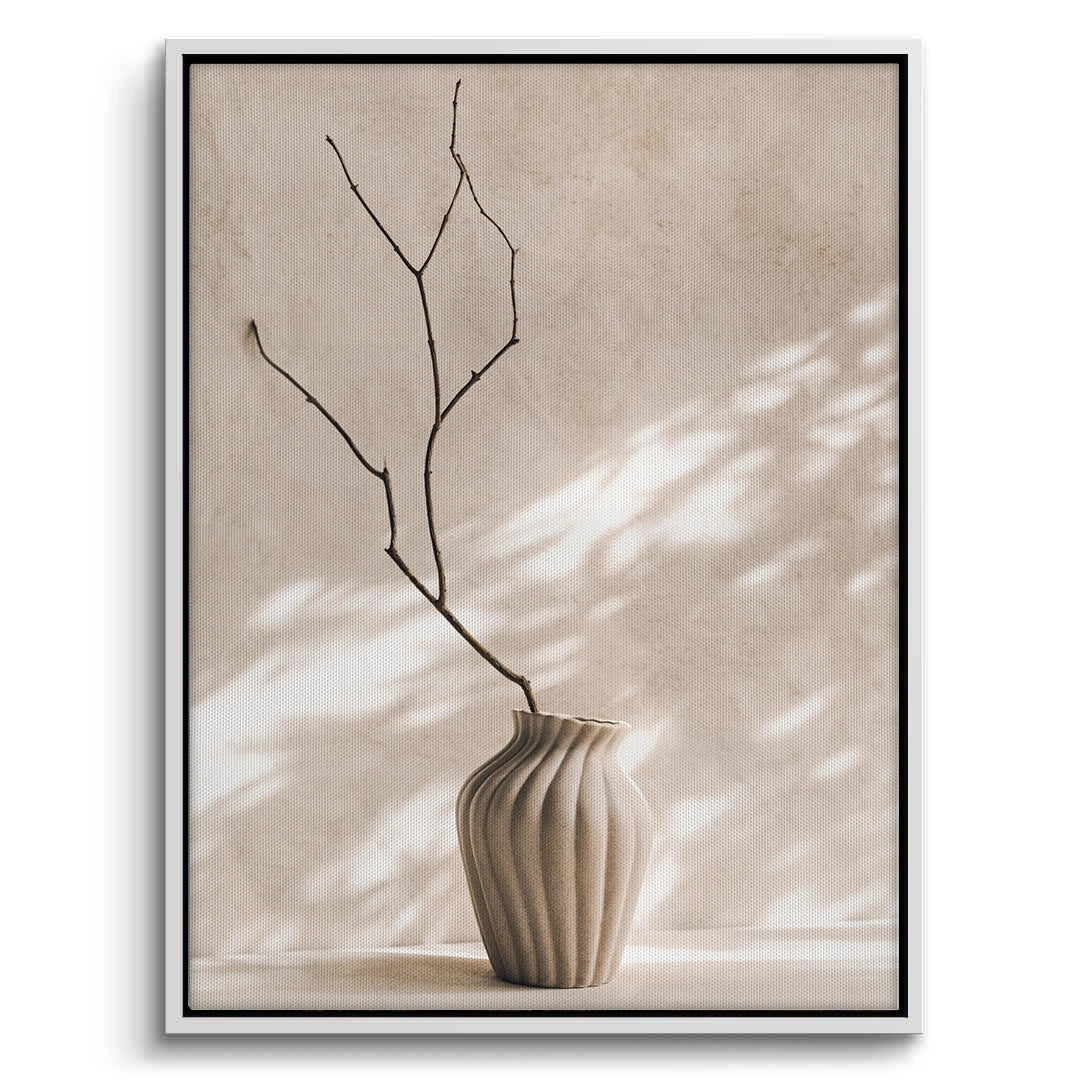2Minimalist Neutral Ceramic Vase - Canvas