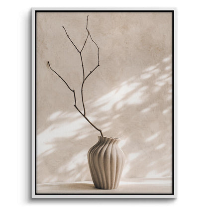 Minimalist Neutral Ceramic Vase - Canvas