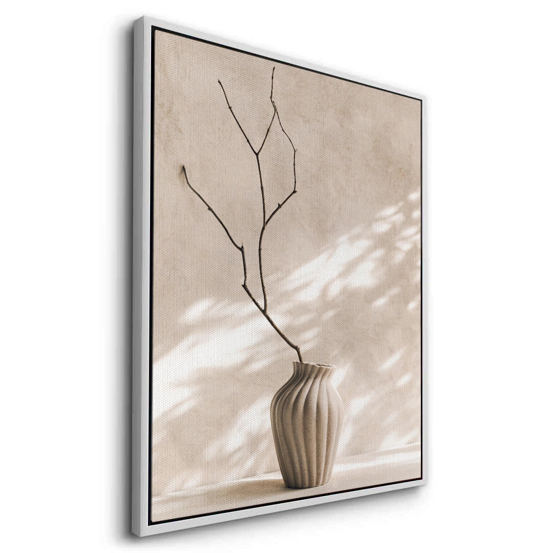 2Minimalist Neutral Ceramic Vase - Canvas
