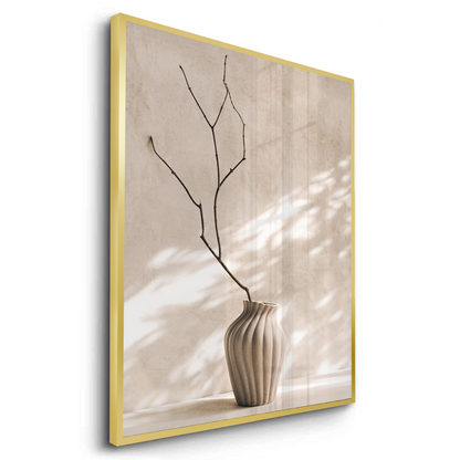Minimalist Neutral Ceramic Vase - Fine Art