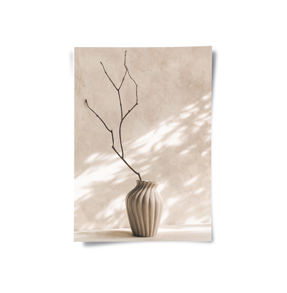 Minimalist Neutral Ceramic Vase - Poster
