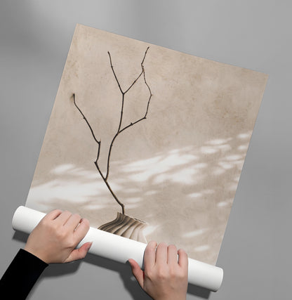 Minimalist Neutral Ceramic Vase - Poster