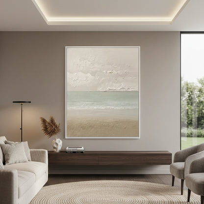 Minimalist Neutral Seascape Painting #MNSE110