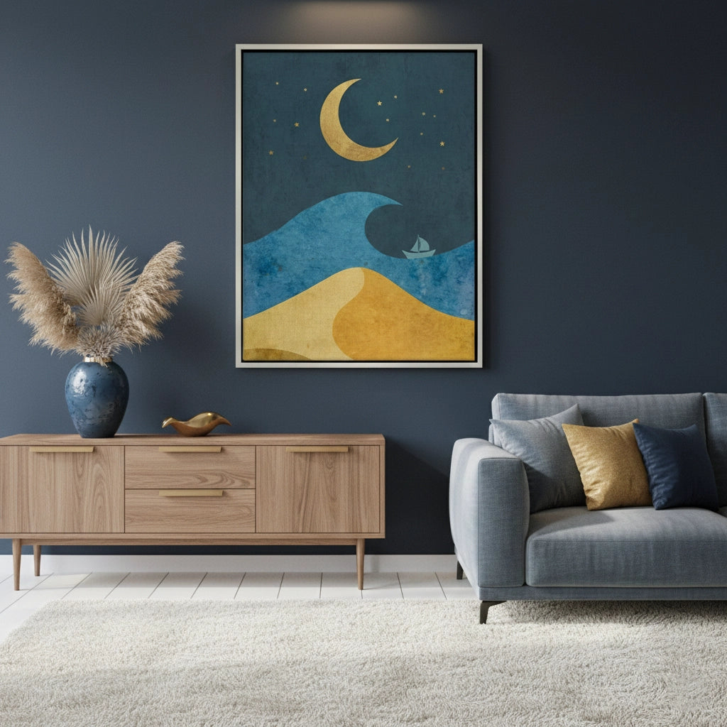 Minimalist Night Sky - Canvas