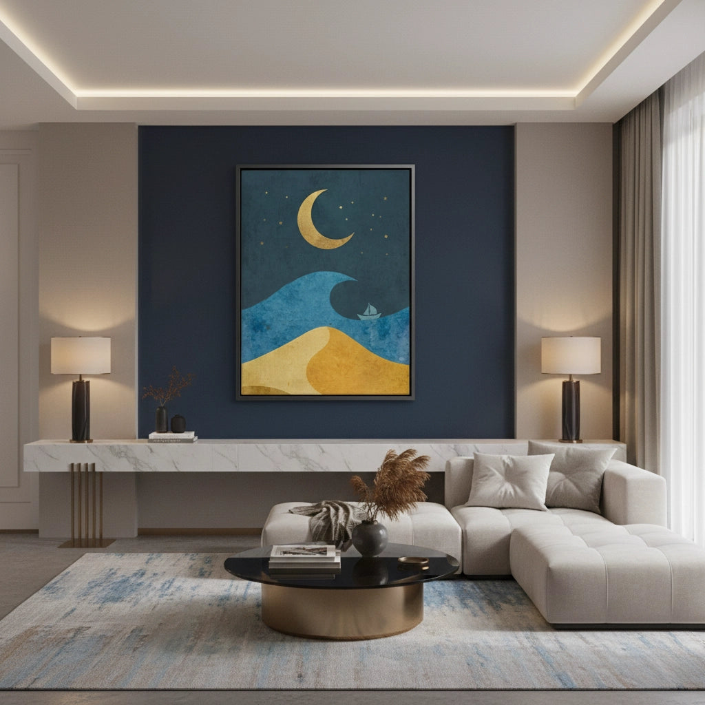 2Minimalist Night Sky - Canvas