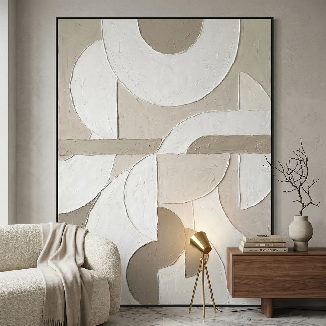 Minimalist Nordic wall decor with muted shades and elegant simplicity, suited for sophisticated UAE living spaces